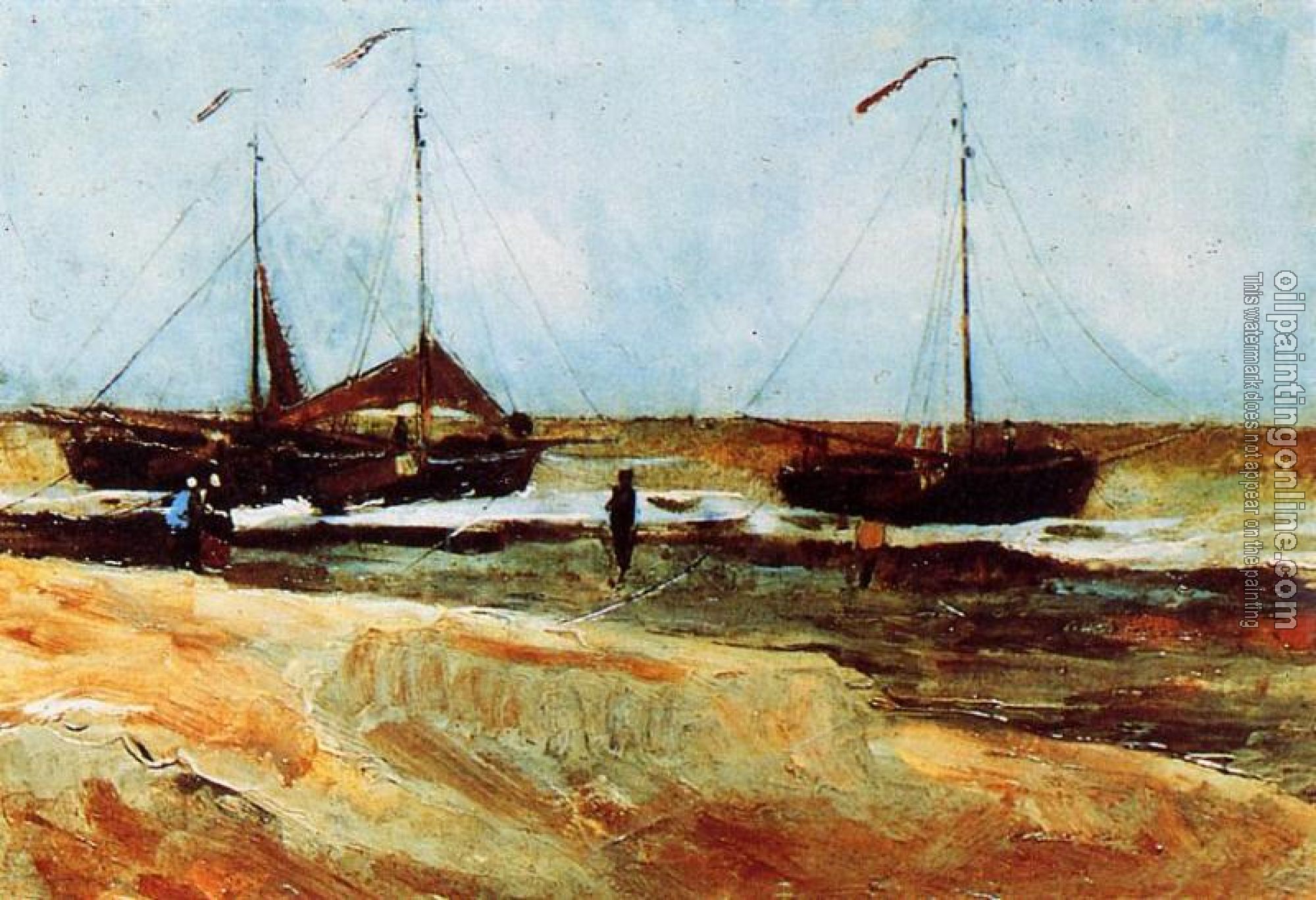 Gogh, Vincent van - Beach at Scheveningen in Calm Weather